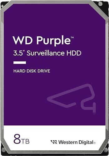 WD Purple Surveillance Hard Drive - 8 TB, 128 MB - WD84PURZ WD Purple Surveillance Hard Drive - 8 TB, 128 MB - WD84PURZ